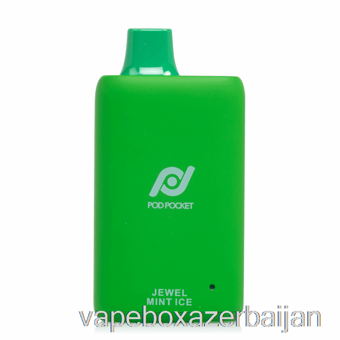 Vape Baku Pod Pocket 7500 0% Zero Nicotine Disposable Jewel Mint Ice